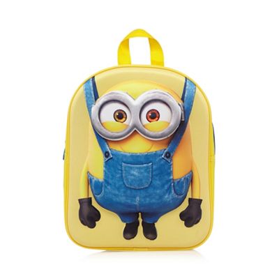 Yellow 'Minion' embossed backpack